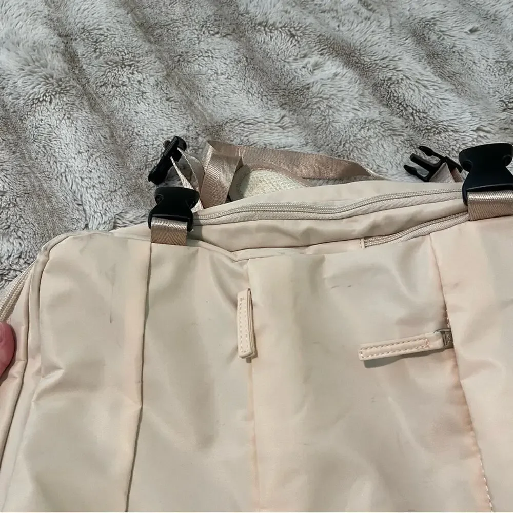 Boutique Beige Cream Travel Multi Compartment Carry‎ On Backpack